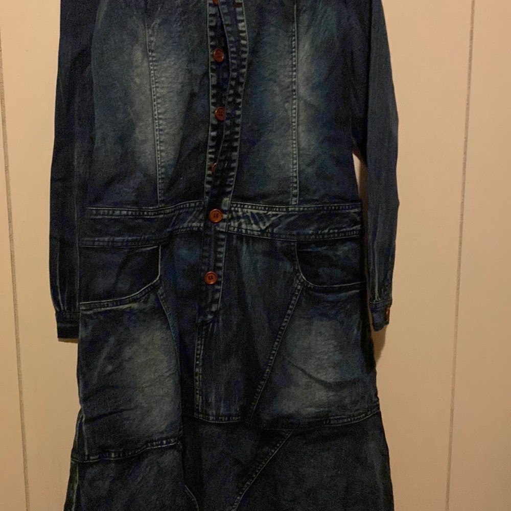 Long sleeve jean dress